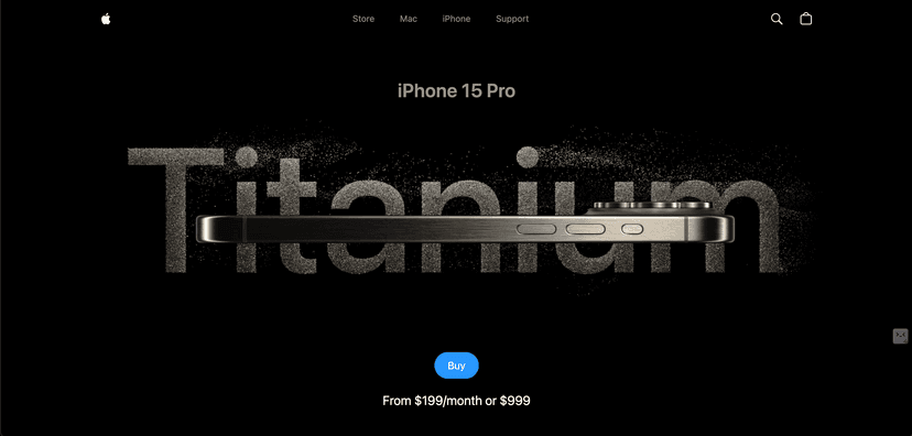 Animated Apple Iphone 3D Website